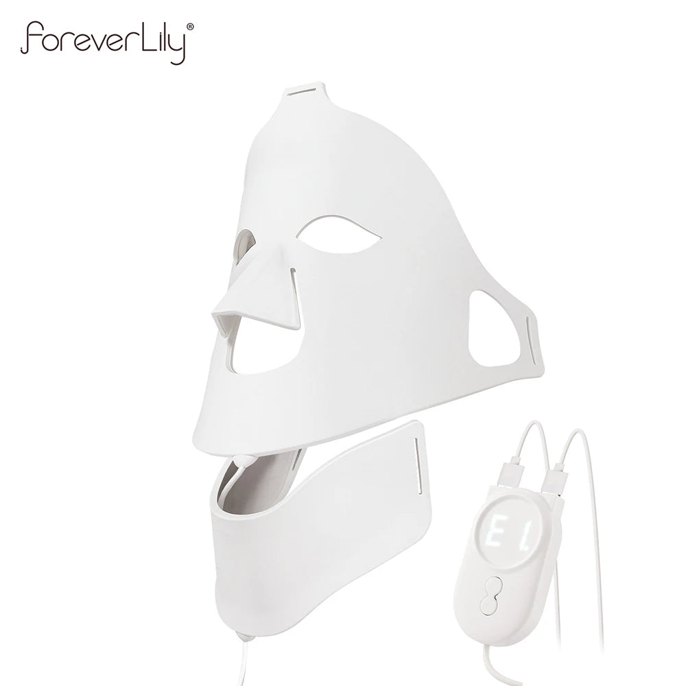 Silicone LED Facial Mask 7 Colors Photon Beauty Face Neck Care Mask Skin Whitening Skin Rejuvenation mascara faciales led