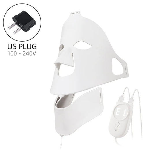 Silicone LED Facial Mask 7 Colors Photon Beauty Face Neck Care Mask Skin Whitening Skin Rejuvenation mascara faciales led